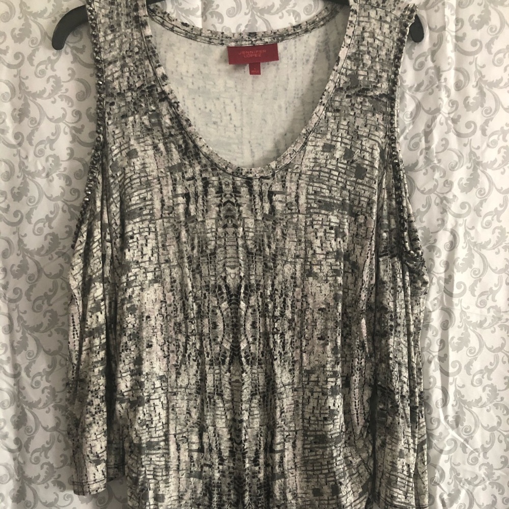 JLo Cold Shoulder 3/4 Sleeve top